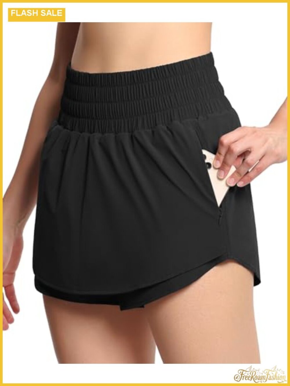 Women's Tummy Control Skorts Tennis Shorts with Zip Pockets